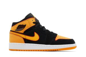 Jordan 1 Mid SE Black Vivid Orange (GS) FJ4924-008 - Nicesk photo 1