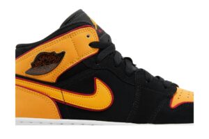 Jordan 1 Mid SE Black Vivid Orange (GS) FJ4924-008 - Nicesk photo 2
