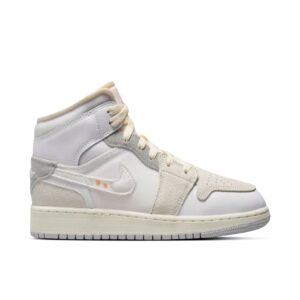 Jordan 1 Mid SE Craft Inside Out White Grey (GS) DQ3726-100 - Nicesk photo 1