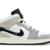 Jordan 1 Mid SE Craft White Cement Grey Black (GS) FD9091-002 - Nicesk photo 1