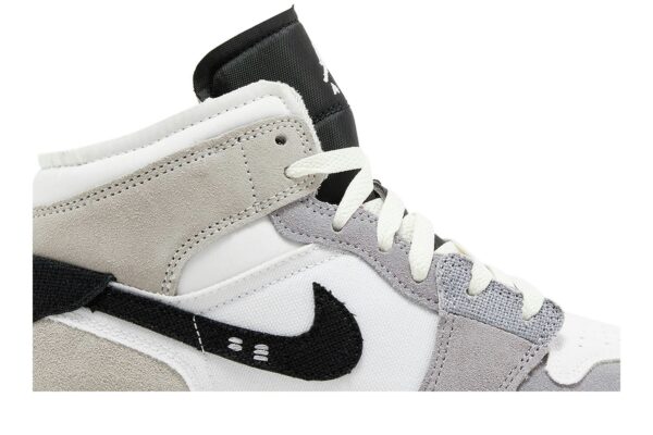 Jordan 1 Mid SE Craft White Cement Grey Black (GS) FD9091-002 - Nicesk photo 2