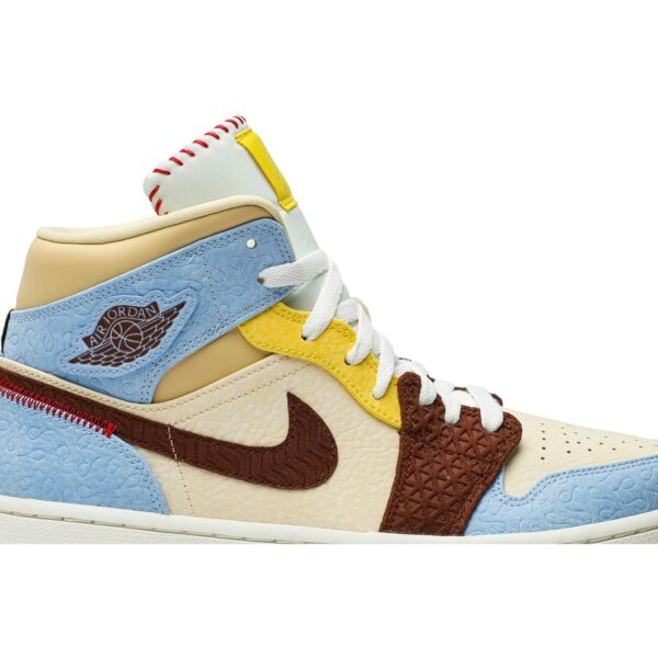 Jordan 1 Mid SE Fearless Maison Chateau Rouge CU2803-200 - Nicesk photo 2