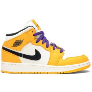 Jordan 1 Mid SE Lakers (GS) BQ6931-700 - Nicesk photo 1