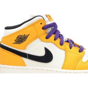 Jordan 1 Mid SE Lakers (GS) BQ6931-700 - Nicesk photo 2
