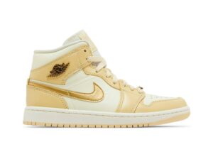 Jordan 1 Mid SE Pale Vanilla Metallic Gold (Women's) FB9892-200 - Nicesk photo 1