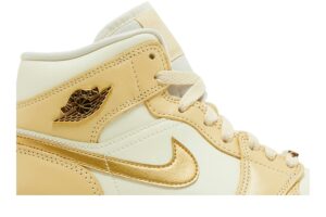 Jordan 1 Mid SE Pale Vanilla Metallic Gold (Women's) FB9892-200 - Nicesk photo 2