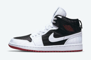 Jordan 1 Mid SE Utility Canvas White Black Gym Red (Women's) DD9338-016 - Nicesk photo 2