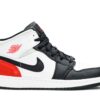 Jordan 1 Mid SE White Black Red Spruce (GS) BQ6931-100 - Nicesk photo 1