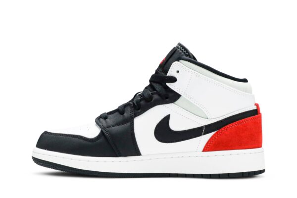 Jordan 1 Mid SE White Black Red Spruce (GS) BQ6931-100 - Nicesk photo 3