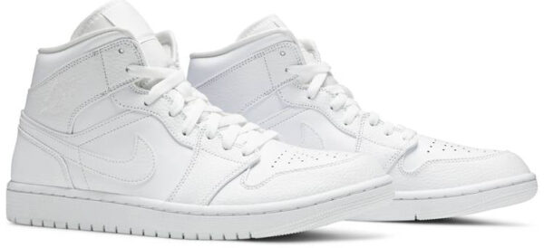 Jordan 1 Mid Triple White 2.0 (2020) 554724-130 - Nicesk photo 3