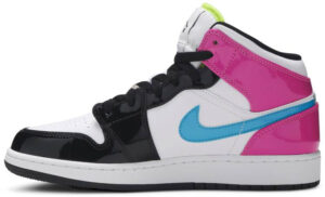 Jordan 1 Mid White Black Cyber Pink (GS) CZ9835-100 - Nicesk photo 2