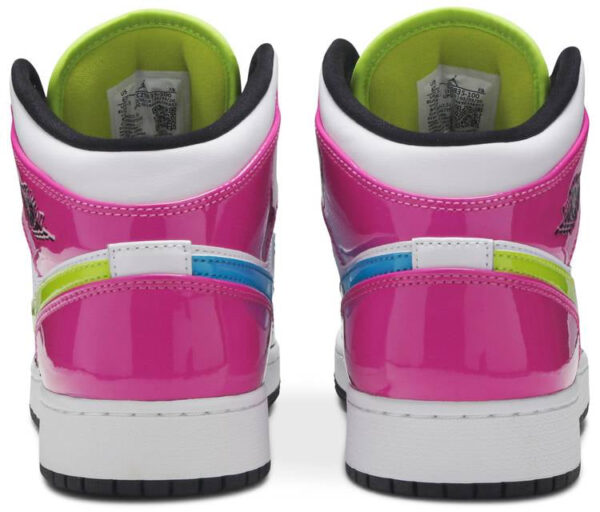Jordan 1 Mid White Black Cyber Pink (GS) CZ9835-100 - Nicesk photo 4