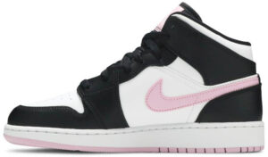 Jordan 1 Mid White Black Light Arctic Pink (GS) 555112-103 - Nicesk photo 2