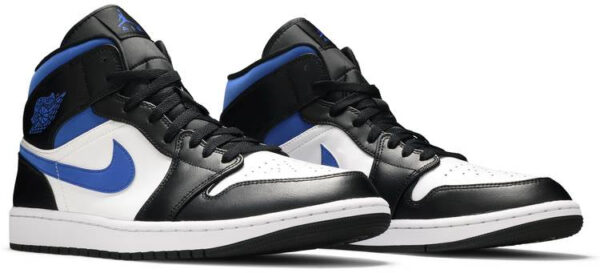 Jordan 1 Mid White Black Racer Blue 554724-140 - Nicesk photo 3