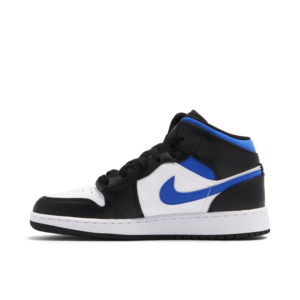 Jordan 1 Mid White Black Racer Blue (GS) 554725-140 - Nicesk photo 2