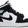 Jordan 1 Mid White Black Teal Tint (GS) BQ6931-103 - Nicesk photo 1