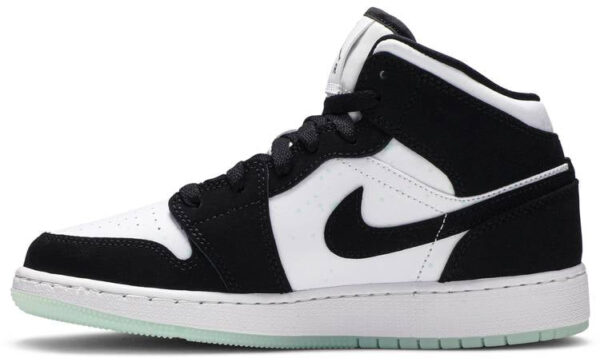 Jordan 1 Mid White Black Teal Tint (GS) BQ6931-103 - Nicesk photo 2