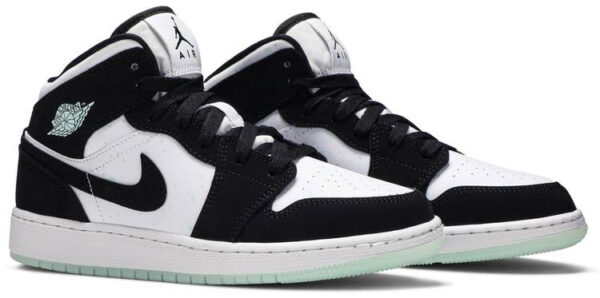 Jordan 1 Mid White Black Teal Tint (GS) BQ6931-103 - Nicesk photo 3