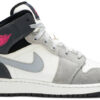 Jordan 1 Mid White Grey Hyper Pink (GS) 555112-117 - Nicesk photo 1