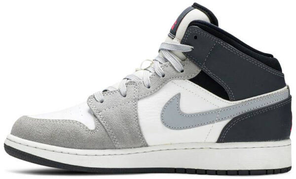 Jordan 1 Mid White Grey Hyper Pink (GS) 555112-117 - Nicesk photo 2