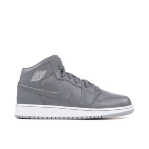 Jordan 1 Mid White Laser Orange Deep Royal Blue (GS) 554725-031 - Nicesk photo 1
