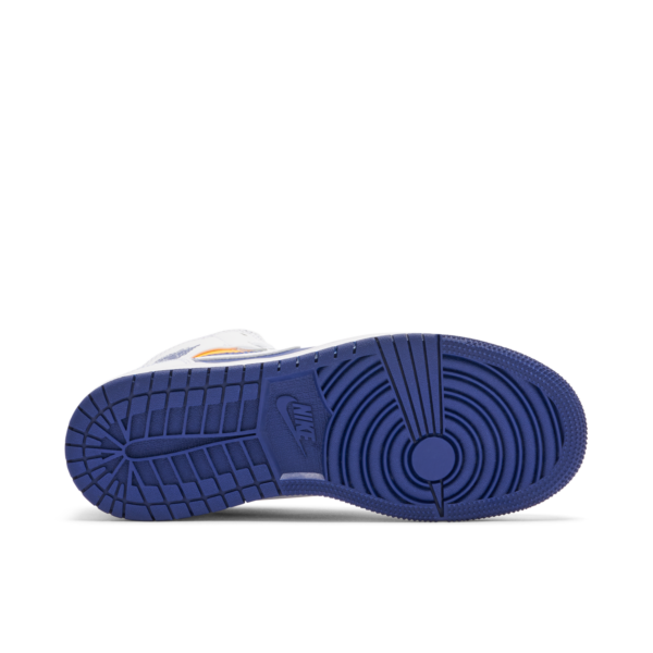 Jordan 1 Mid White Laser Orange Deep Royal Blue (GS) 554725-131 - Nicesk photo 3