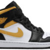 Jordan 1 Mid White Pollen Black 554724-177 - Nicesk photo 1
