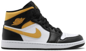 Jordan 1 Mid White Pollen Black 554724-177 - Nicesk photo 1