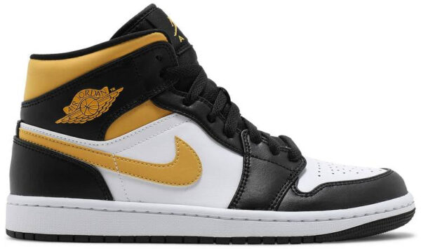 Jordan 1 Mid White Pollen Black 554724-177 - Nicesk photo 1