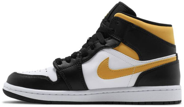 Jordan 1 Mid White Pollen Black 554724-177 - Nicesk photo 2