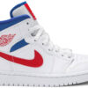 Jordan 1 Mid White Red Royal (Women's) BQ6472-164 - Nicesk photo 1