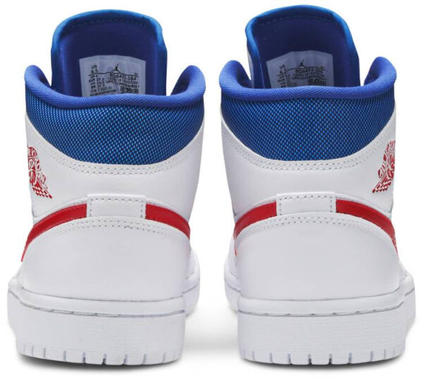 Jordan 1 Mid White Red Royal (Women's) BQ6472-164 - Nicesk photo 4