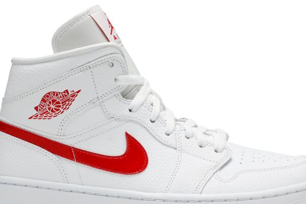 Jordan 1 Mid White University Red (Women's) BQ6472-106 - Nicesk photo 2