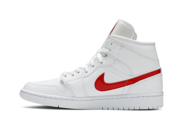 Jordan 1 Mid White University Red (Women's) BQ6472-106 - Nicesk photo 3