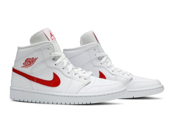 Jordan 1 Mid White University Red (Women's) BQ6472-106 - Nicesk photo 8
