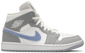 Jordan 1 Mid Wolf Grey Aluminum (Women's) BQ6472-105 - Nicesk photo 1