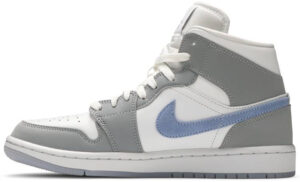 Jordan 1 Mid Wolf Grey Aluminum (Women's) BQ6472-105 - Nicesk photo 2