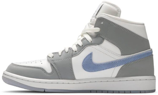 Jordan 1 Mid Wolf Grey Aluminum (Women's) BQ6472-105 - Nicesk photo 2