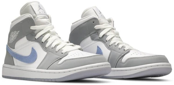 Jordan 1 Mid Wolf Grey Aluminum (Women's) BQ6472-105 - Nicesk photo 3