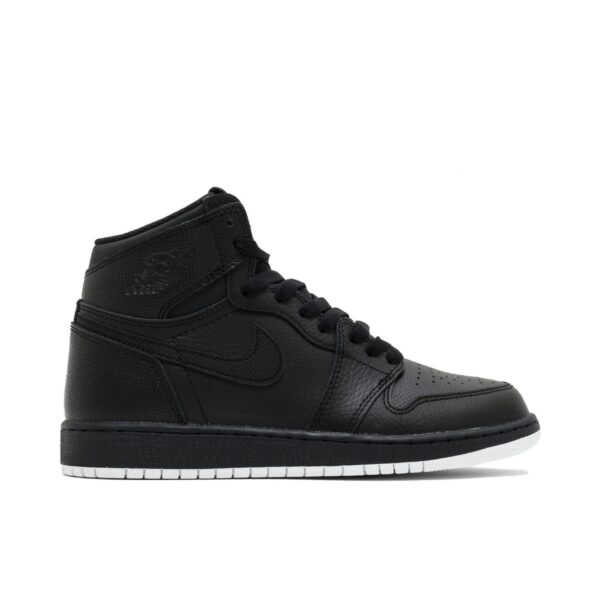Jordan 1 Retro High Black Perforated (GS) 575441-002 - Nicesk photo 1