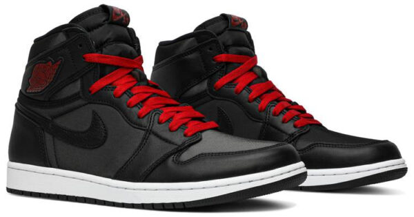 Jordan 1 Retro High Black Satin Gym Red 555088-060 - Nicesk photo 3