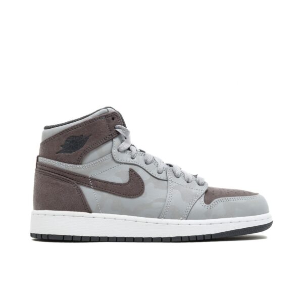 Jordan 1 Retro High Camo 3M Wolf Grey (GS) 822858-027 - Nicesk photo 1