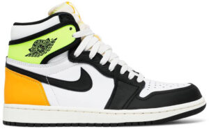 Jordan 1 Retro High White Black Volt University Gold 555088-118 - Nicesk photo 1