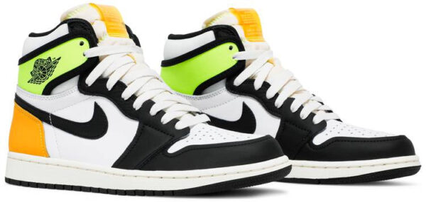 Jordan 1 Retro High White Black Volt University Gold 555088-118 - Nicesk photo 4