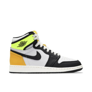 Jordan 1 Retro High White Black Volt University Gold (GS) 575441-118 - Nicesk photo 1