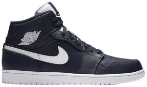 Jordan 1 Retro Mid Obsidian White 554724-402 - Nicesk photo 1