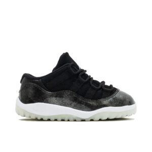Jordan 11 Retro Low Black Metal Silver White (TD) 505836-010 - Nicesk photo 1