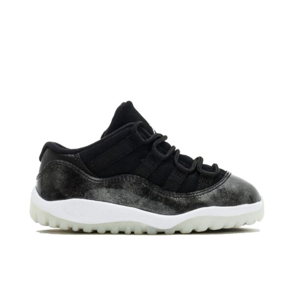 Jordan 11 Retro Low Black Metal Silver White (TD) 505836-010 - Nicesk photo 1
