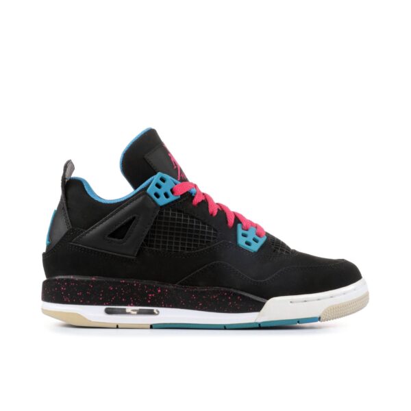 Jordan 4 Retro Black Vivid Pink Dynamic Blue (GS) 487724-019 - Nicesk photo 1