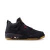 Jordan 4 Retro Levi's Black (GS) (Levi's Tag) AQ9103-001 - Nicesk photo 1
